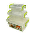 Plastic Food Storage Container Box With Lids - 3pes Set.
