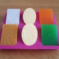 2X Silicone Soap Mold for Soap Making 3D 6 Forms Oval Rectangle Soap Mould Flowers Bathroom Kitchen Soap Mold. 