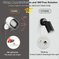 Portable LED Wall Light Versatile Multicolor Rechargeable Lamp Adjustable 360° Rotatable Lamp for Home lighting Outdoor.