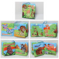 Yfashion 1pc Baby Early Learning Soft Cloth Books Creative Squeak Crinkle Book Puzzle oys ifts for Kids Style:an. 