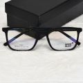 New Mont Blanc Coal Black Eyeglass Frame For Men Women Fashionable Classic Best Design Uv Protection Eye Glass Unisex Eye Frame Uv Protection Party Travel Driving Day & Night Eye Glass Reading & Fashion Prescription Glasses. 