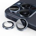 Premium Camera Lens Protector for apple iPhone 15 Pro/iPhone 15 Pro Max, 9H Hardness Glass Anti-Scratch Metal Ring Lens Cover, Clear HD Titanium Camera Accessories Natural,Blue,White,Black. 