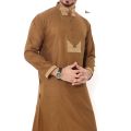 Brown chest Embroidery Panjabi for men. 