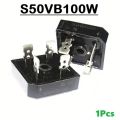 50100 Full Wave S50VB100W S35VB100 50V 100W 1000V AC To DC Single Phase Metal Housing Electronic Bridge Rectifier Diode 4 Pins Leads. 