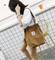 Mumu #3006 Korean Candy Color Corduroy Canvas Bags Tote Bag For Women. 