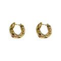 Thick Metal Hoops Earrings Statement Piece Y2k Style Irregular Shape Wave Hoop Earring Cold Color Exaggeration Design Metal Hoop Earring for Daily Wear Party Accessory Street Style Fashion Gift For. 