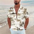 Lapel Men's Shirts Hawaiian Beach Shirts Summer Holiday Casual Tops Oversized Harajuku 3D Print Tee 5XL Slim Tshirt Clothes 2022. 