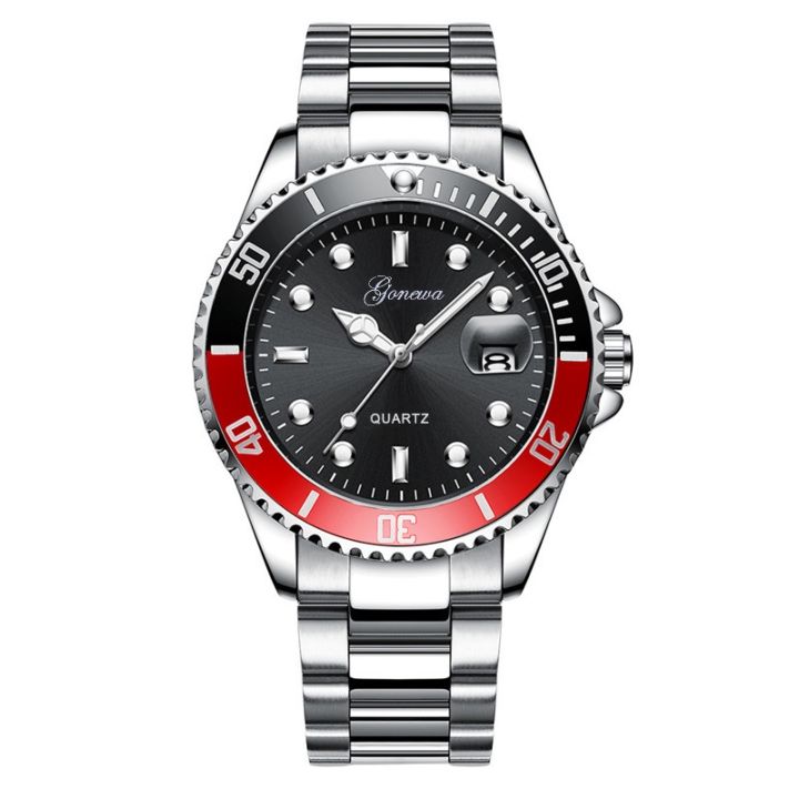 Men Watch Luminous Calendar Waterproof Black And Green Water Ghost Men Quartz Watch Sports Trend Men Watch