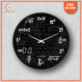 Silent Clock House BD Mathematics Wall Clock Black.