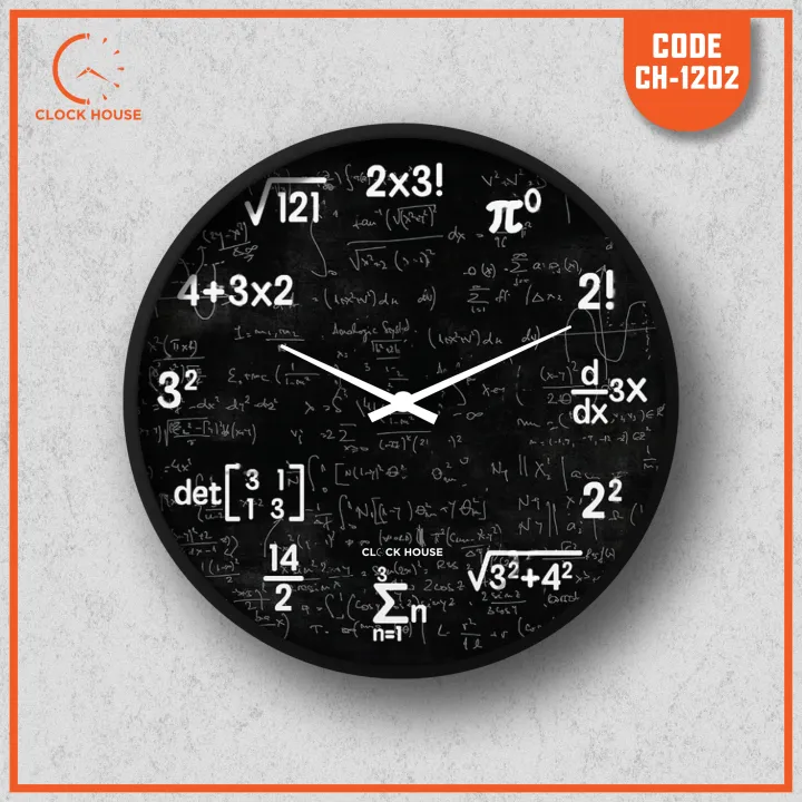 Silent%20Clock%20House%20BD%20Mathematics%20Wall%20Clock%20Black%20-%20Image%202