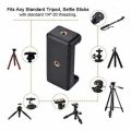 Universal Monopod Holder Clip for Tripod Stand with 1/4-inch Mounting Screw Compatible with All Smartphones Ideal for Video Shooting and Photographers. 