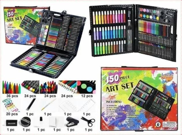 150 Pcs Art Supplies for Kids, ANDEFINE Deluxe Kids Art Set for Drawing Painting and More with Portable Art Box, Coloring Supplies Art Kits Great Gift for Kids, Toddlers, Beginners