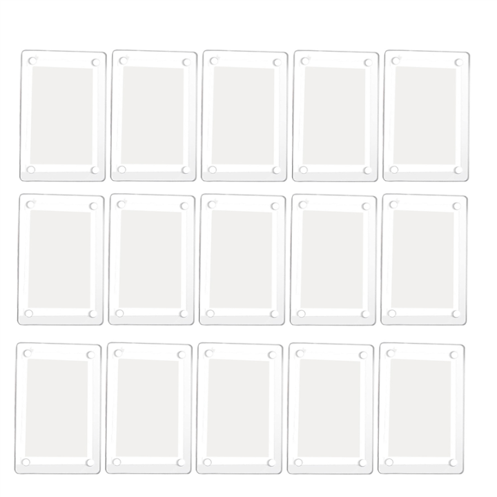 15 Pcs Acrylic Fridge Magnetic Frame Mini Double Sided Refrigerator Magnet Picture Frame Clear Frameless Display Frame