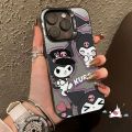 Cartoon Sanrio Cute Kuromi Phone Case Compatible for IPhone 11 15 12 13 14 Pro Max X XS Max XR Luxury Plating Metal Button Lovely Kuromi Silicone Shockproof Soft Cover. 