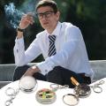2-in-1 Portable Ashtray Keyring Pocket Mini Ashtray Perfect for Travel Vehicle Ashtray Ash Holder. 