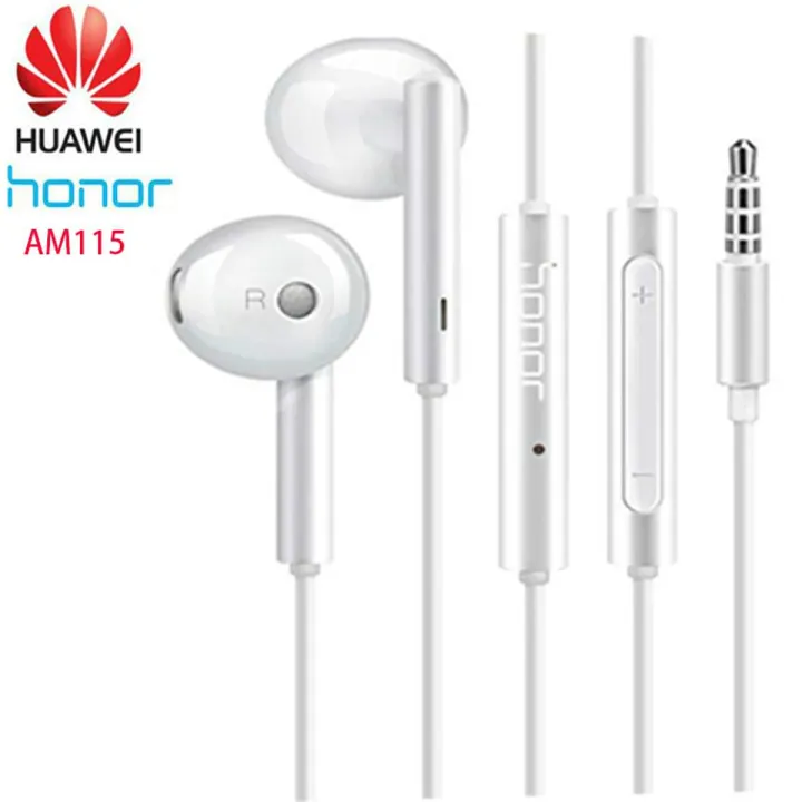 【happy one】Huawei AM116 Honor AM115 Earphone Metal With Mic Volume Control headset For HUAWEI P8 P9 Lite P10 Honor 6X Mate 7 8 9
