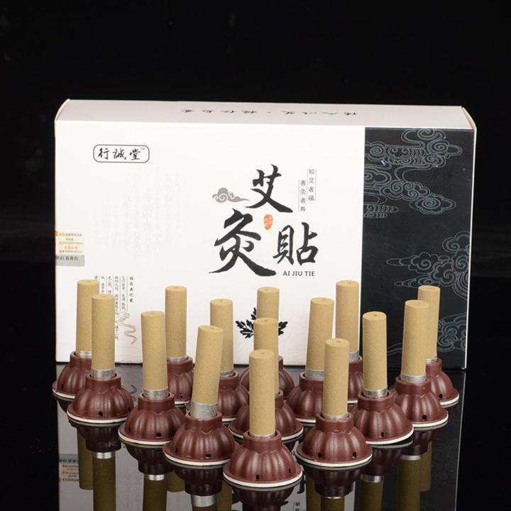 60pcs Moxa Self-stick Moxibustion Heating Acupunture Therapy Meridian Massage Warm Body Massager Wild Mugwort Argy Wormwood