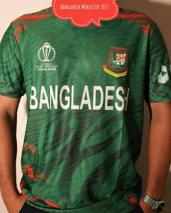 Bangladesh World Cup Cricket Team Odi Half Sleeve Jersey 2023 - Official Merchandise For Fans, Show Your Support Today!