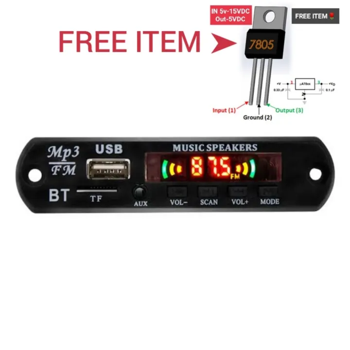7806 Transistor With Bluetooth mp3 audio chip decoder FM Radio usb Bluetooth device
