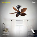 Qulik Flora 28"- Modern Decorative Silent ABS Blade with Remote Ceiling Fan | Free delivery.
