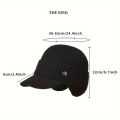 1pc Men's Unfleeced Autumn And Winter Knitted Hat With Ear Protection For Cycling , Ideal choice for Gifts. 