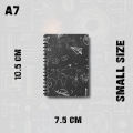 Notebook Scientific Dark Theme Design Paper plane Line Art Design Writing Journal Pad K749. 