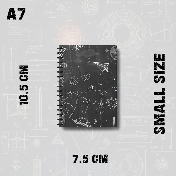 Notebook%20Scientific%20Dark%20Theme%20Design%20Paper%20plane%20Line%20Art%20Design%20Writing%20Journal%20Pad%20K749%20-%20Image%204