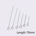 100pcs Stainless steel Eye Pins Findings Eye Head Pins For Jewelry Making Supplies DIY Craft Accessories. 