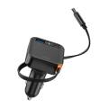 WIWU Wi-CC033 Helix 65W USB-A + Type-C Car Charger. 
