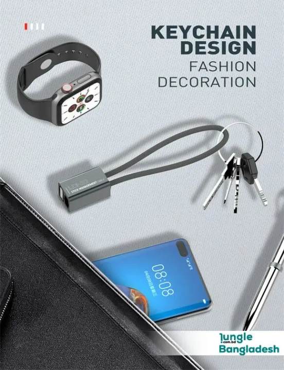 LDNIO%20LC98%20Portable%20Keychain%20Fast%20Charging%20Cable%20-%20USB%20to%20Type%20C%20-%202.4A,%2025cm%20-%20Image%204