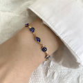 Lucky Turkey Evil Eye Bracelet Colorful Evil Eye Adjustable Metal Chain Bangle Mystic.