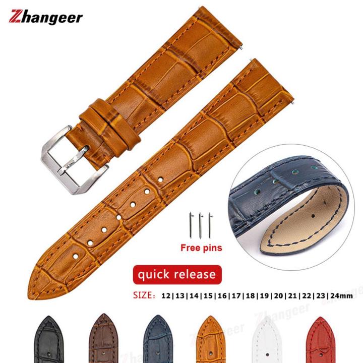 16mm 17mm 18mm 19mm 20mm 21mm 22mm 24mm Top Layer Cowhide Leather Watch ...