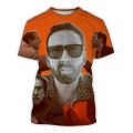 Actor Star Nicolas Cage 3D Printing T-Shirt Unisex Fun Short Sleeve Casual Round Neck T-Shirt Men's Fashion Punk Tops.