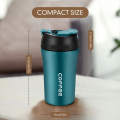 Double Drink Coffee Mug-Cup 400ml Portable Stainless Steel Travel Vacuum Insulated with straw Lid-(Original China). 