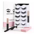 Magnetic eyelash suit 3 pair false eyelash with eyeliner. 