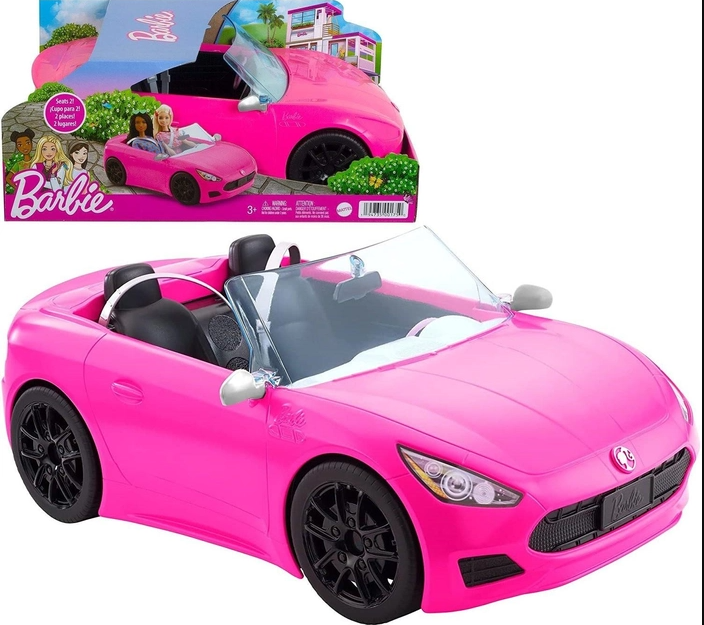 Barbie HBT92 Pink Convertible 2 Seater Vehicle Doll Barbie HBT92 Convertible Vehicle Pink with Rolling Wheels and Realistic Details 2 Seater Toy Gift for Children from 3 Years Daraz .bd