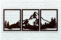 Mountain Wall Art Wood, Geometric Mountains, Mountain Wall Decor, Wood Wall Art Mountains, Wood Panel Wall Art, Modern Wood Wall Art Set ( Size - 90/30 cm ) by Doob Cart.
