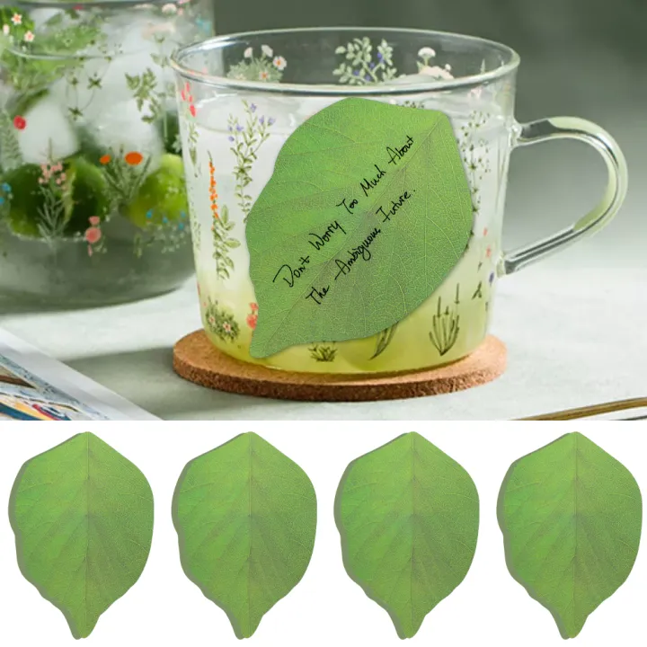 50%20Sheets/Pad%20Creative%20Green%20Leaf%20Shaped%20Sticky%20Notepad%20Photo%20Wall%20Refrigerator%20Decoration%20Sticker%20-%20Image%203