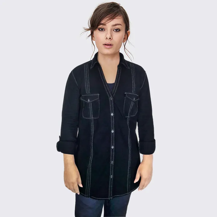 Blue%20Long%20Sleeve%20Denim%20Shirt%20for%20Women%20(CT-11)%20-%20Image%207
