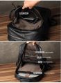 High Quality Fashion Genuine Leather Backpack Men Bagpack Student School Bag Backpack daily male Rucksack large Knapsack Black. 
