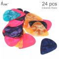 24pcs Guitar Picks 0.5mm Smooth Celluloid Ukulele Guitar Plectrum. 