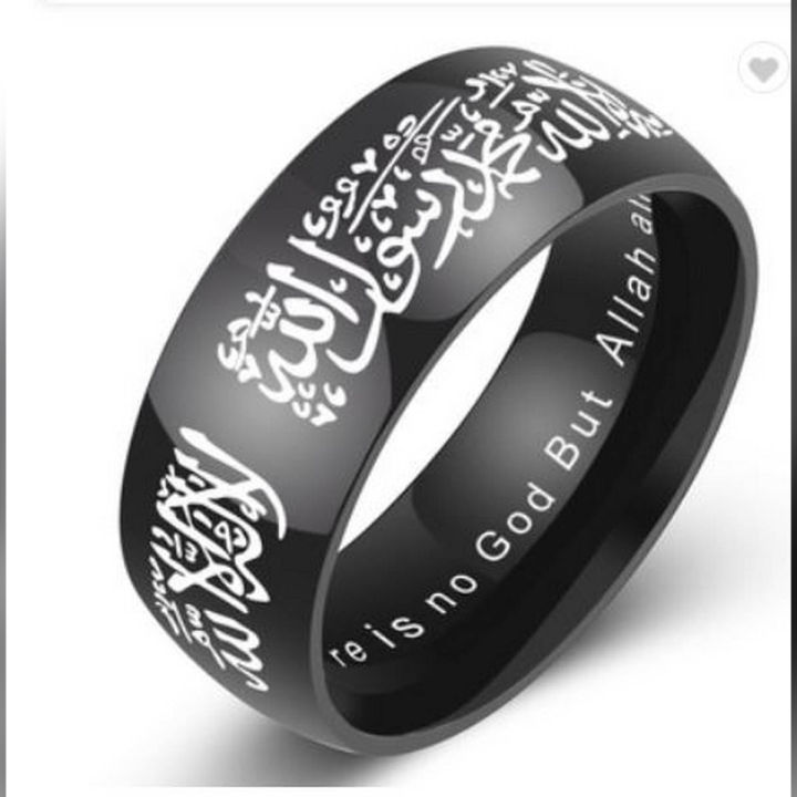 cheap%20wholesale%20religious%20muslim%20jewelry%20silver/gold/black%20stainless%20steel%20islamic%20silver%20rings%20for%20muslim%20men%20-%20Image%202