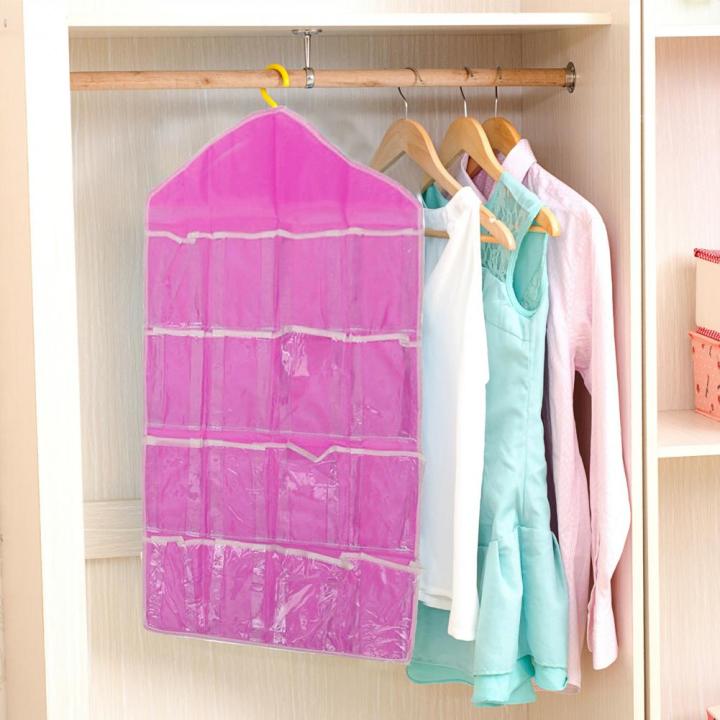 16%20Pockets%20Clear%20Hanging%20Bag%20Socks%20Tie%20Bra%20Underwear%20Rack%20Hanger%20Storage%20Organizer%20Foldable%20Wardrobe%20Wall%20Door%20Back%20Hanging%20Bags%20-%20Image%206