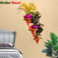 Triangle Wall Shelf Without Flower . Self Adhesive Punch Free (1/3/5 Pcs Stand 1 set  ) Premium Quality Premium Quality.. 