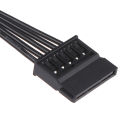 30CM SATA 15pin male to female power cable hdd ssd power supply cable computer connections 18AWG pure copper tinned wire. 