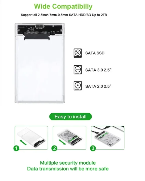 USB%20TYPE-C%203.1/3.0/2.0%20HDD%20Enclosure%202.5inch%20Serial%20Port%20SATA%20SSD%20Hard%20Drive%20Case%20Support%206TB%20transparent%20Mobile%20External%20HDD%20-%20Image%203