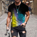 Speckled Tie Dye Pattern 3d Printed T-shirt Fashion Men Streetwea Casual Sports Shirt Male O-neck Oversized Tops Tees Clothing. 