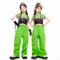 Jazz dance costumes, girls' Korean version, fashionable children's models, catwalks, workwear, overalls, street dance, children's fashion clothes. 
