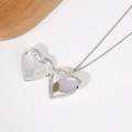 Love Heart Locket Pendants for Women Men Openable Photo Frame Picture Necklace.