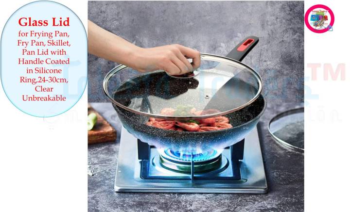 Glass%20Lid%20for%20Frying%20Pan,%20Fry%20Pan,%20Skillet,%20Pan%20Lid%20with%20Handle%20Coated%20in%20Silicone%20Ring,%20Clear,%20Unbreakable%20-%20Image%209